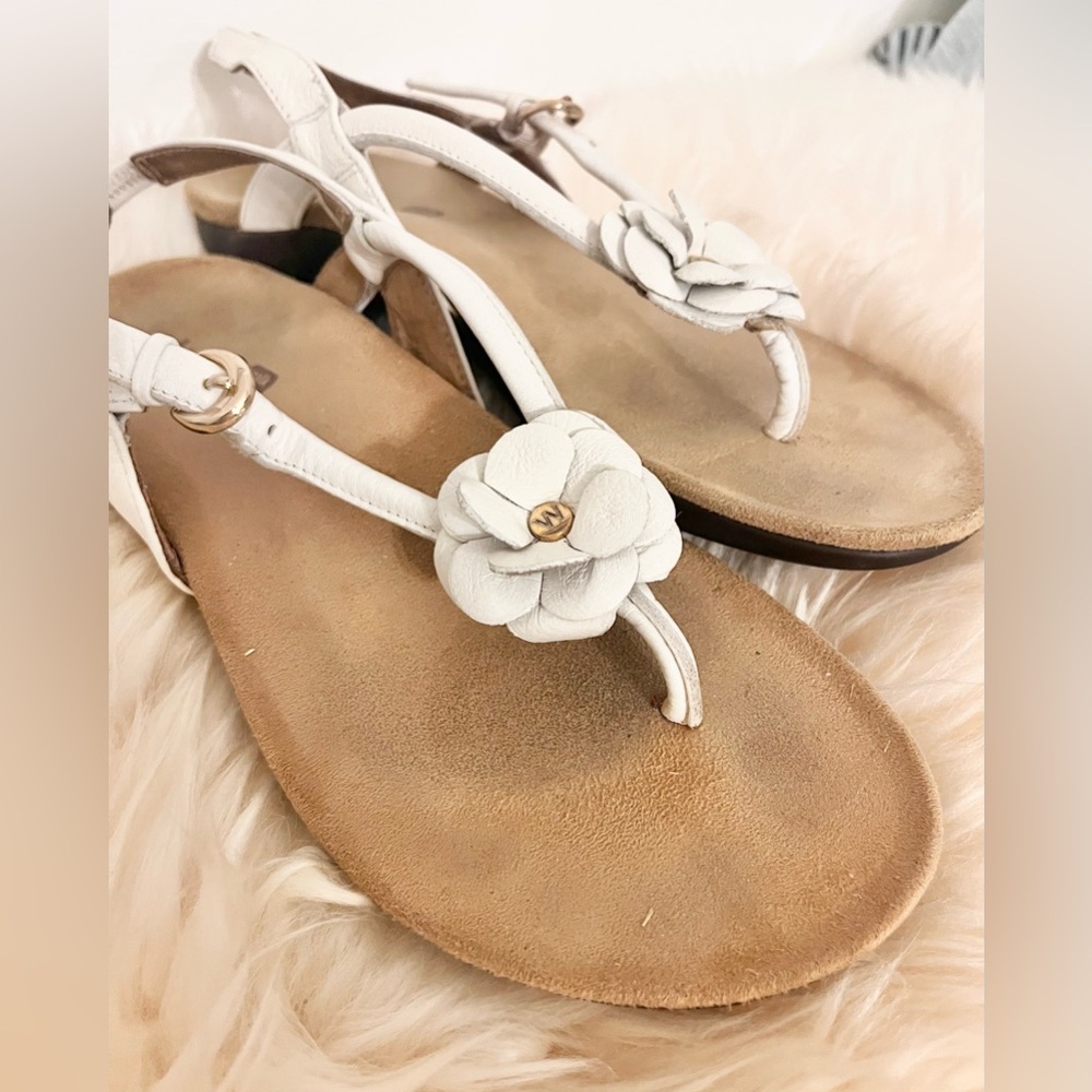Dr.Weil (Vionic) White Leather Flower Adjustable … - image 2